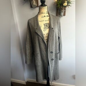 Zara knit cardigan sophisticated office preppy knitted viscose nylon polyester